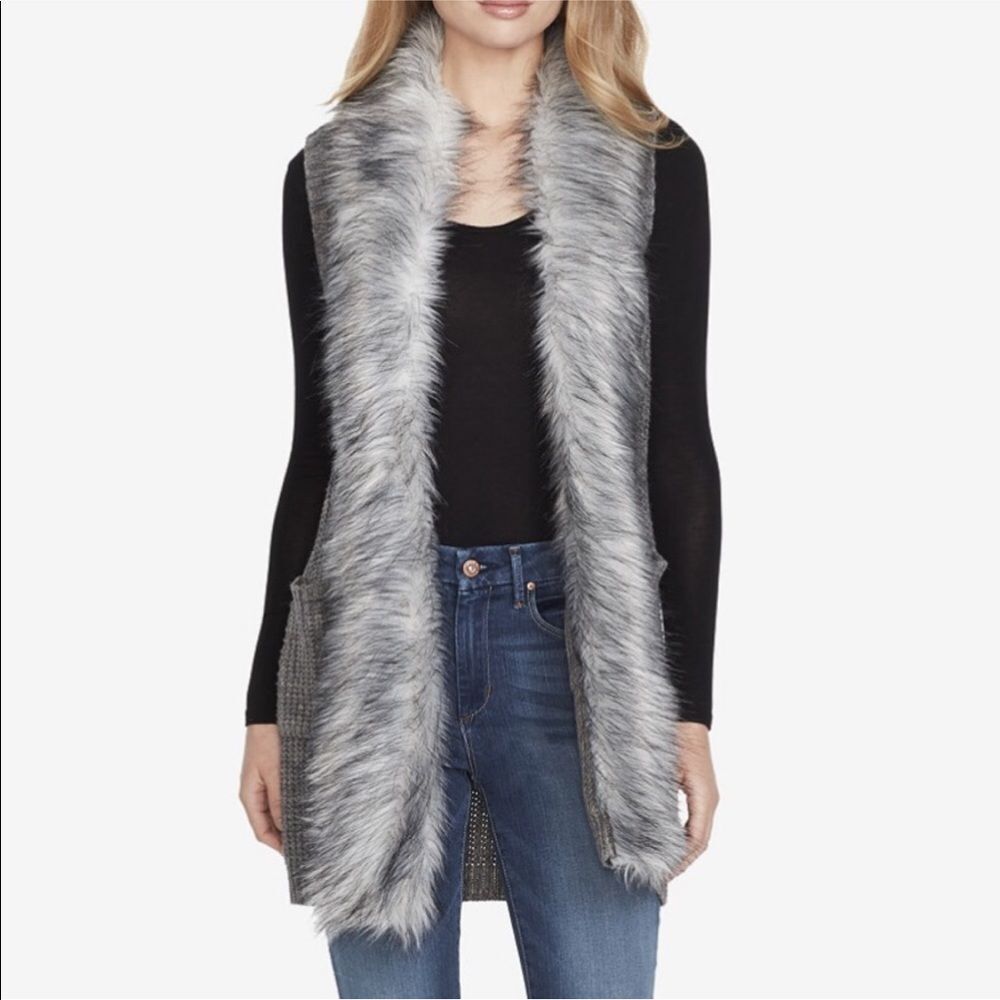 Faux fur trim jacket